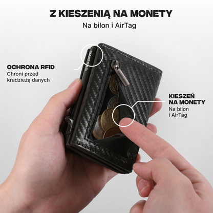 Bastero - Automatyczny portfel slim z szybkim dostępem do kart