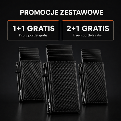 Bastero - Automatyczny portfel slim z szybkim dostępem do kart