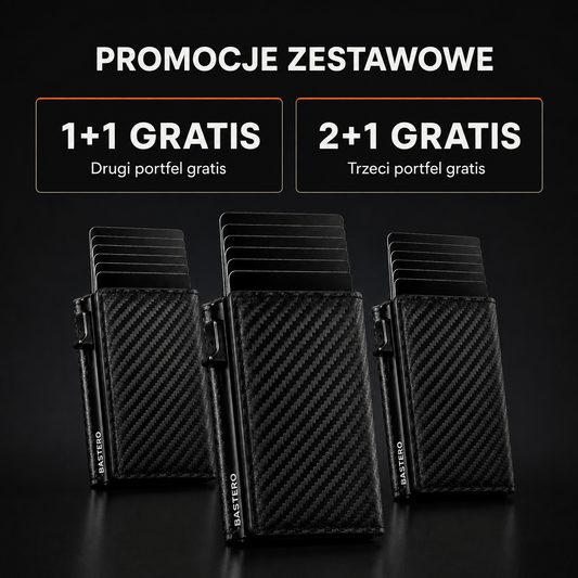 Bastero - Automatyczny portfel slim z szybkim dostępem do kart